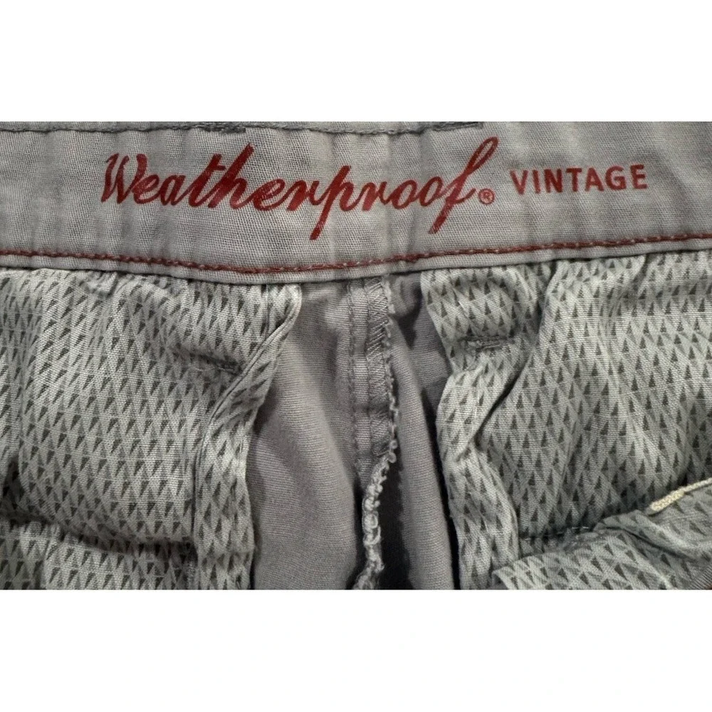 Weatherproof Vintage Pants Mens 32x30 Light Gray Cotton Stretch Smart Casual